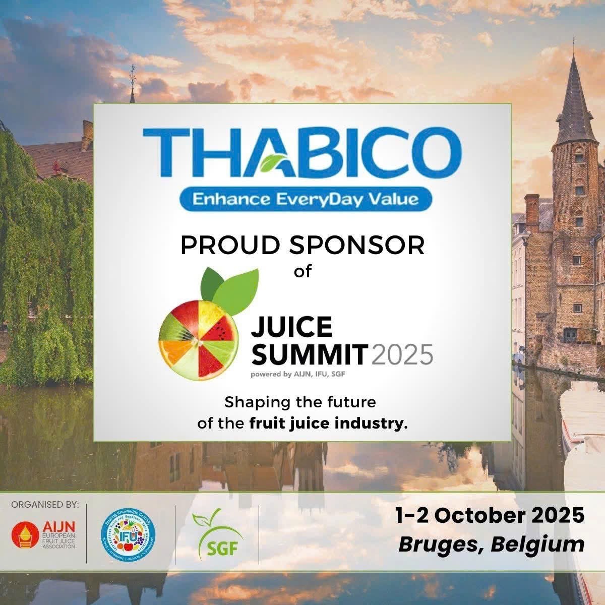 THABICO Tự Hào Là Nhà Tài Trợ Chính Thức Juice Summit 2025 tại Bruges, Bỉ