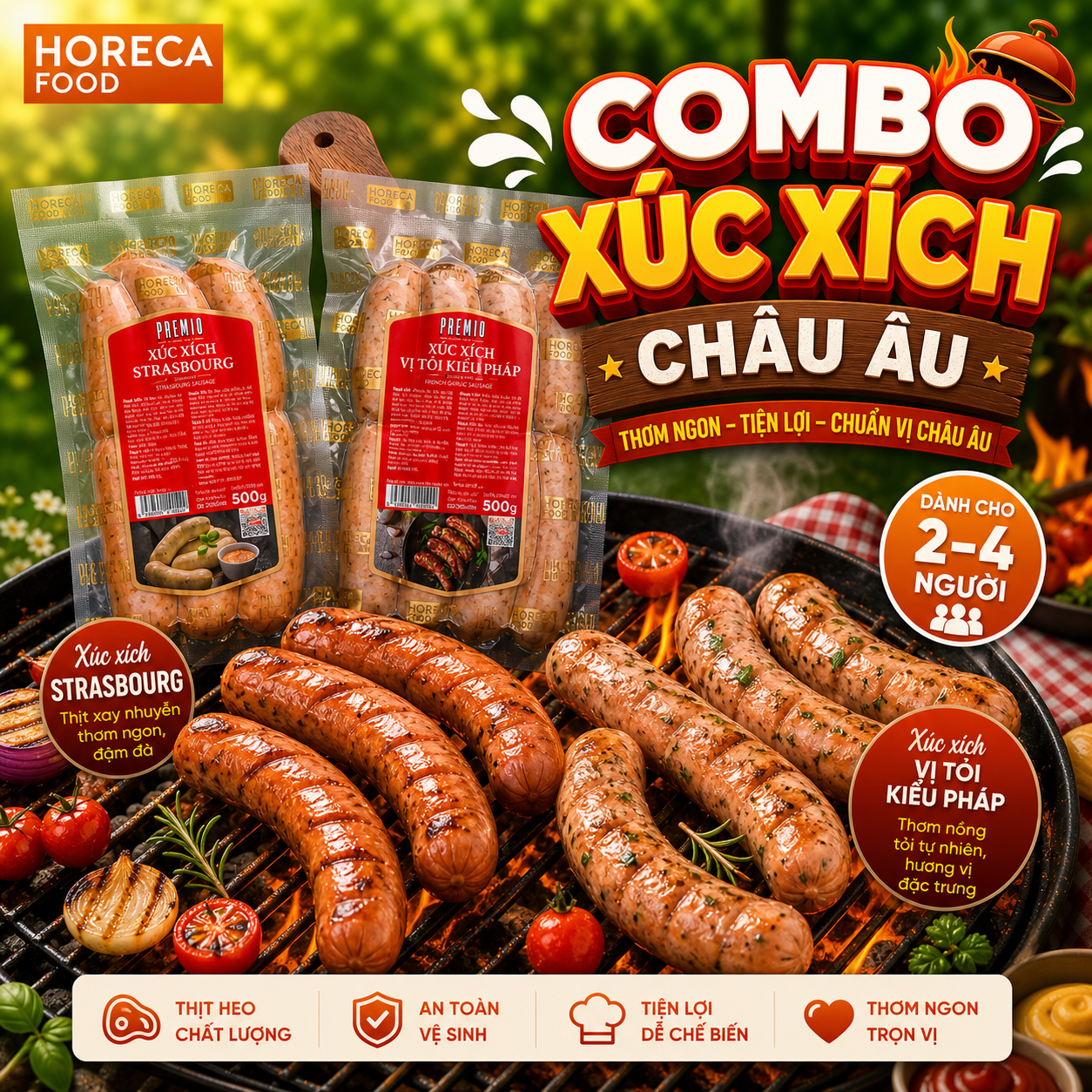 Combo Xúc xích Châu Âu