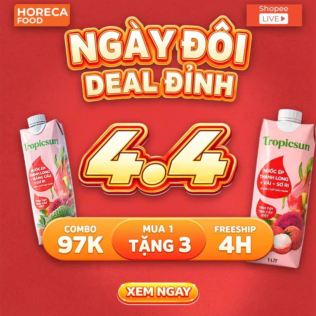 Ngày đôi – Deal đỉnh: Livestream ưu đãi đặc biệt từ Horeca Food